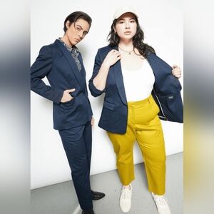 WILDFANG Blue Navy Ultimate Tux Blazer Cotton Blend Everyday Style Size Large